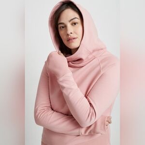 Elegant Women's Pink Cowl Neck Sweatshirt